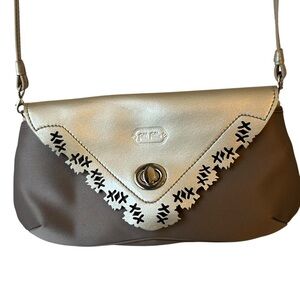 Folli Follie Gold Clutch with Matching Lipstick Case